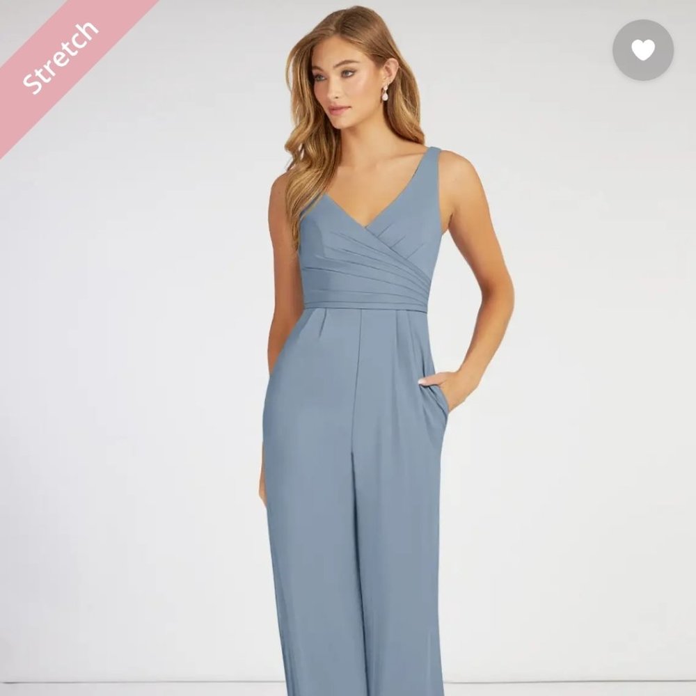 Bridesmaid jumpsuit Azazie Ida Jumpsuit Light Blue